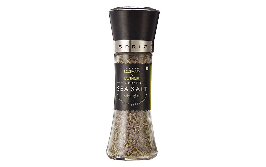 Sprig Rosemary and Lavender Infused Sea Salt Gourmet Seasoning   Bottle  175 grams